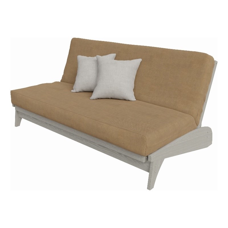 The Dillon all wood Queen Sized Futon Package in Gray with Futon and
