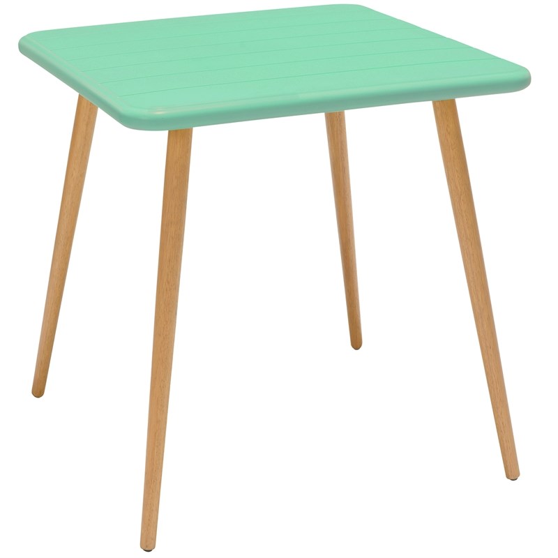 Nassau Square Outdoor Mint Green Eucalyptus Dining Table Homesquare