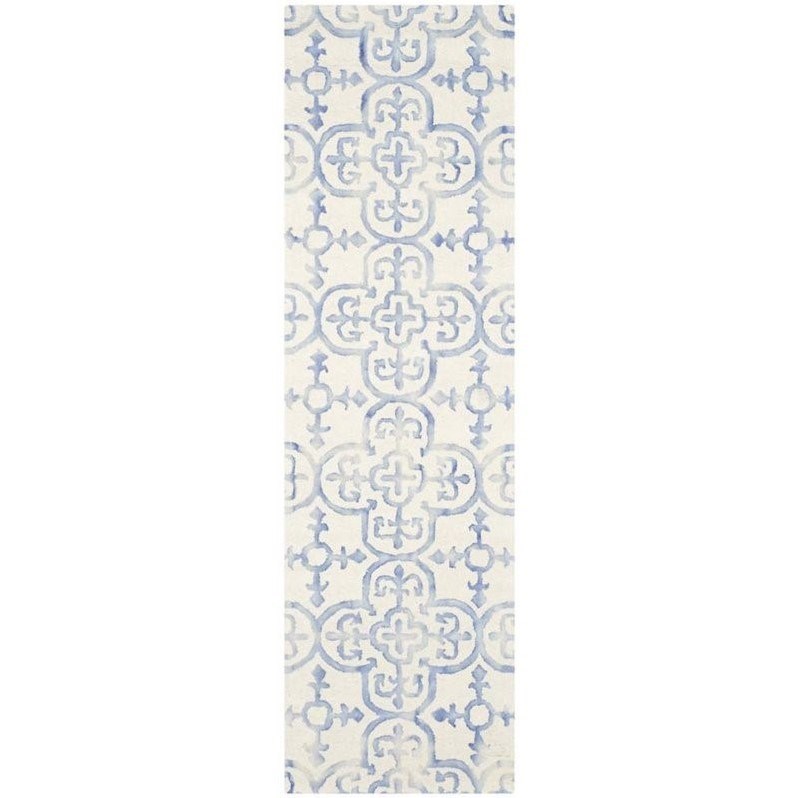 Safavieh Dip Dyed Ivory Contemporary Rug Runner 2'3" x 6' Homesquare