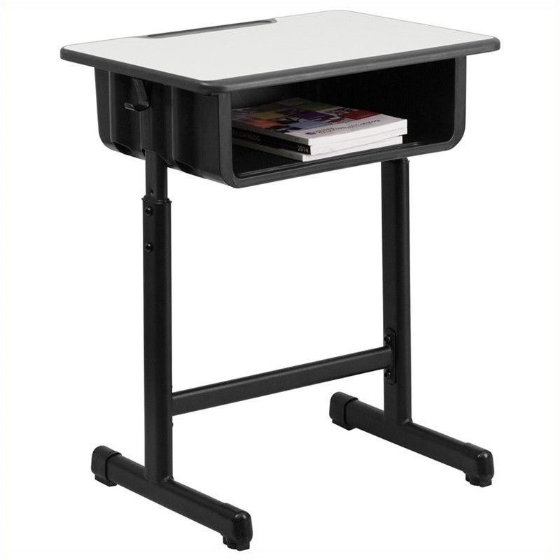 Details about   Flash Furniture Student Desk in Black and Gray 