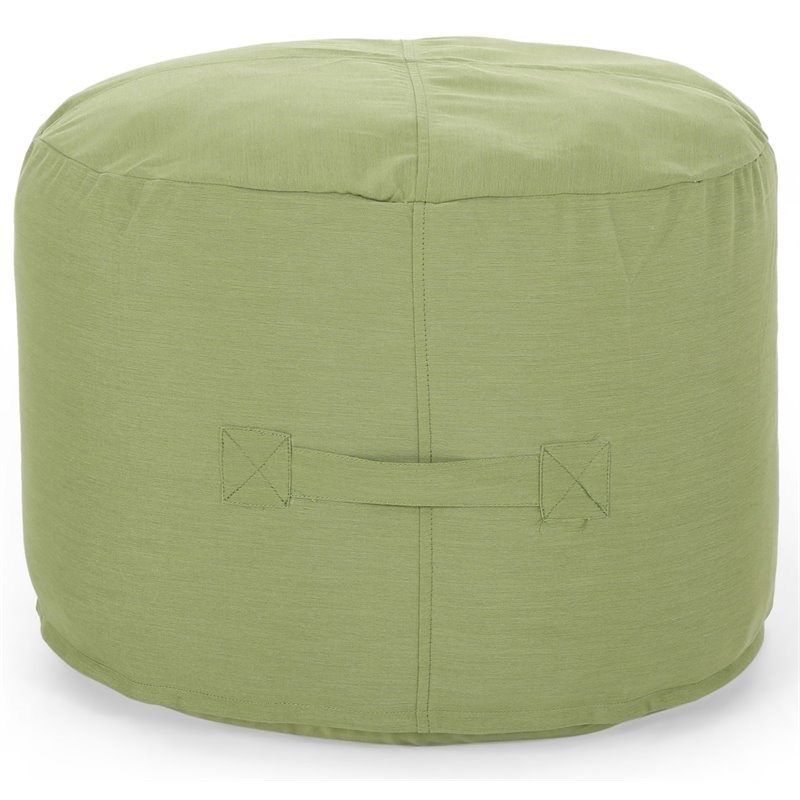 Noble House Simpao Indoor Fabric And Polystyrene Ottoman Pouf In Green ...