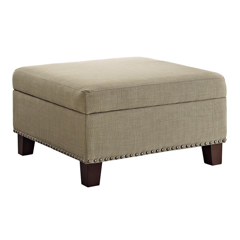 Better Homes and Gardens Grayson Square Ottoman with Storage in Gray
