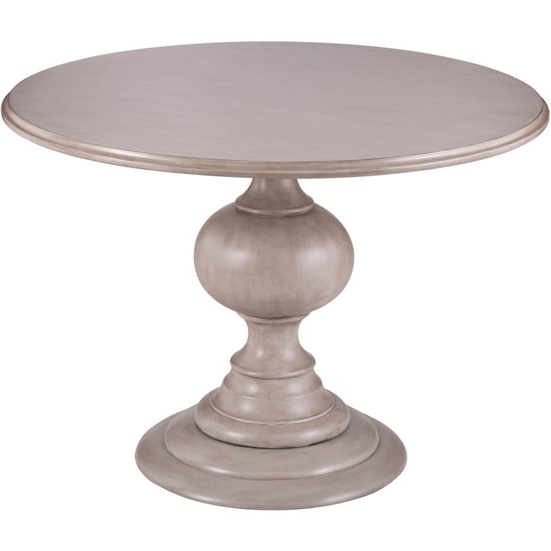 southern enterprises brandsmere 42" round wooden pedestal dining table