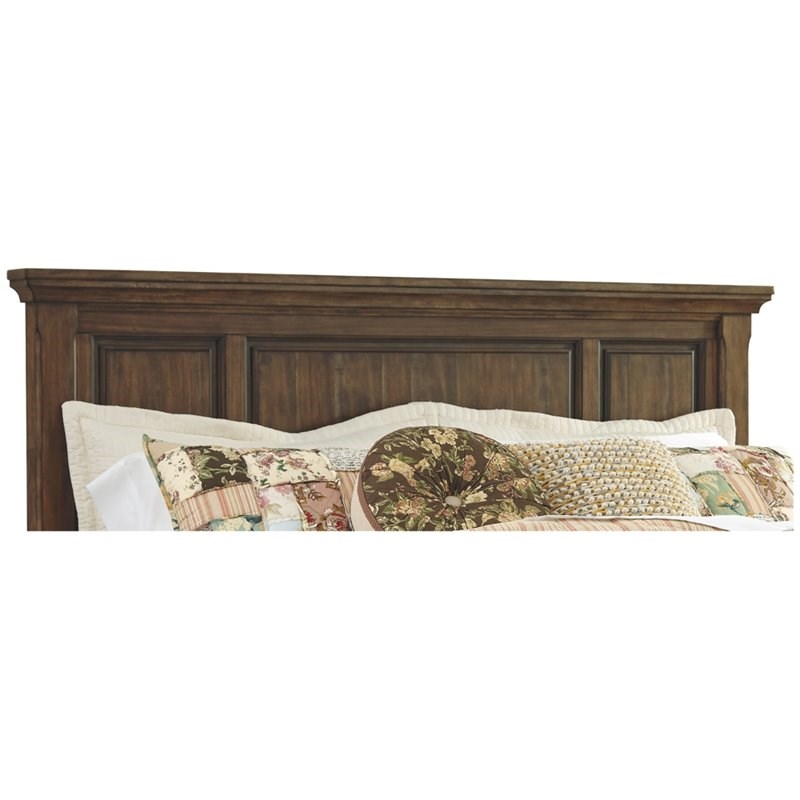 Bowery Hill Modern Wood King California King Panel Headboard in Brown Homesquare