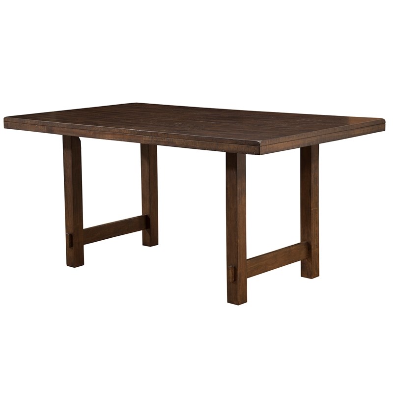 Alpine Furniture Emery Wood Dining Table in Walnut (Brown) Homesquare