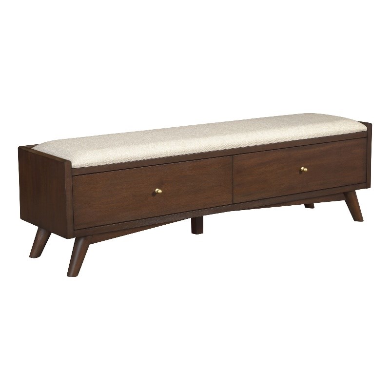 Alpine Furniture Flynn Bench in Walnut Homesquare
