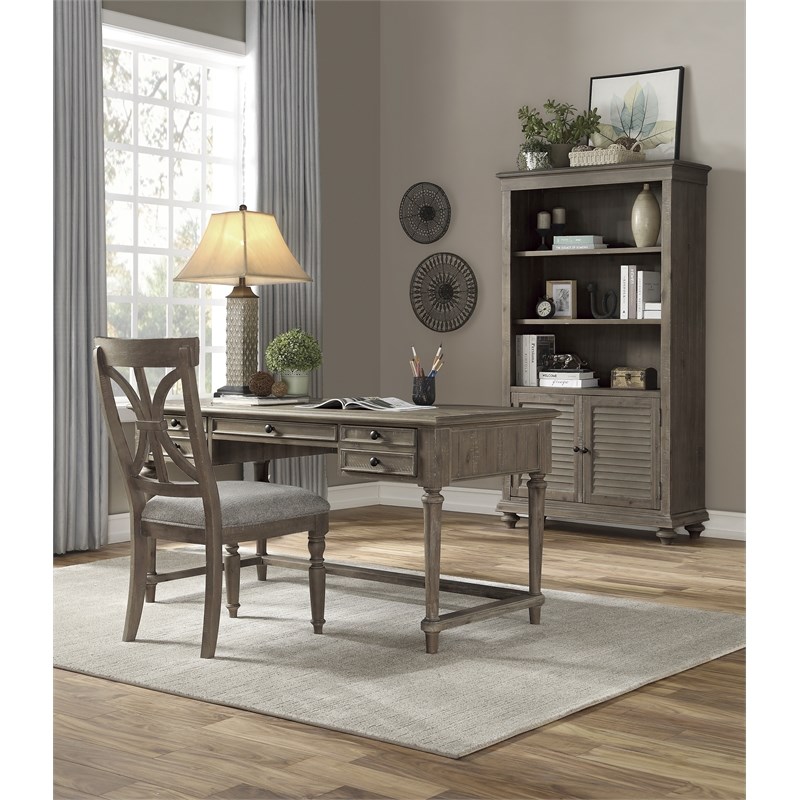 Lexicon Cardano Wood Writing Desk In Driftwood Light Brown Homesquare