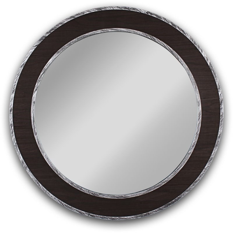 CHLOE's Reflection Hanging BlackWood Circle Framed Wall Mirror 30