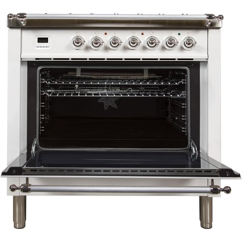 Ilve Nostalgie Ng Freestanding Metal Single Oven Gas Range In White