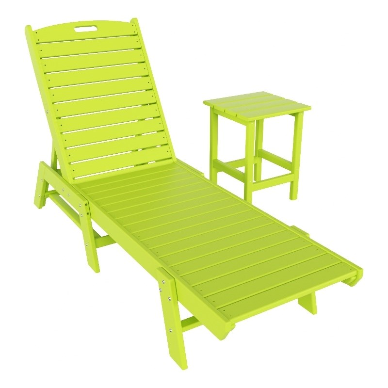 Paradise Classic Adirondack Plastic Outdoor Chaise Lounges (Set of 2