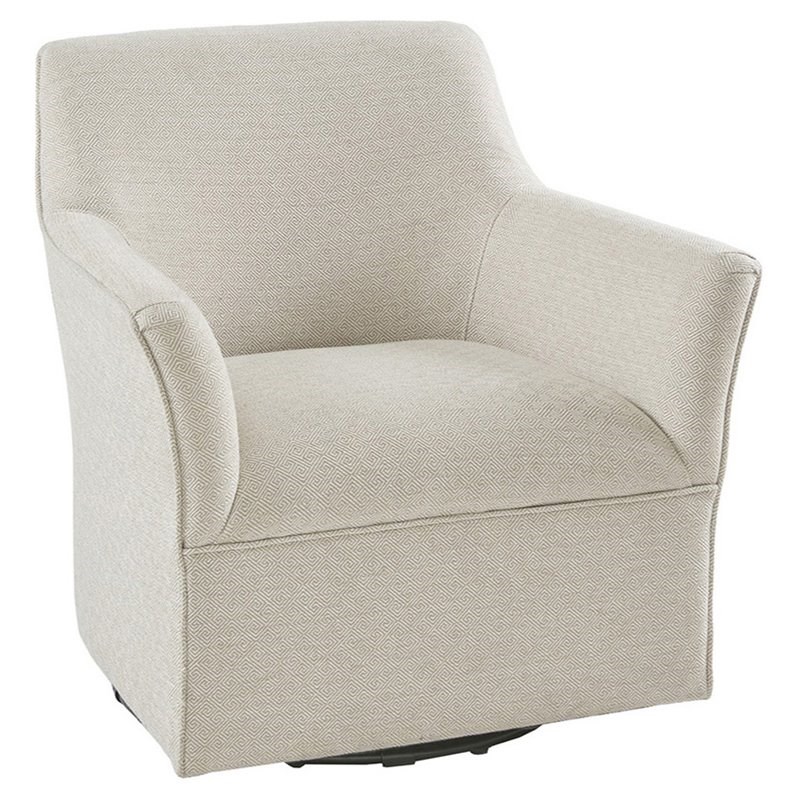Madison Park Augustine Fabric and Solid Wood Swivel Glider Chair in