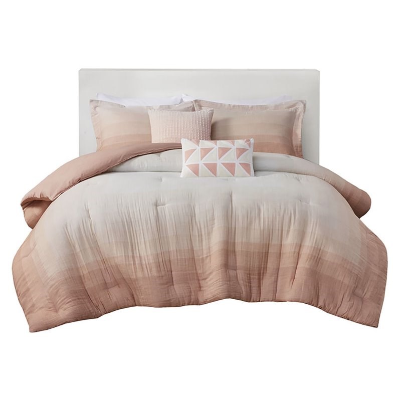 Urban Habitat Maren 5Piece 100 Percent Cotton Comforter Set in Pink