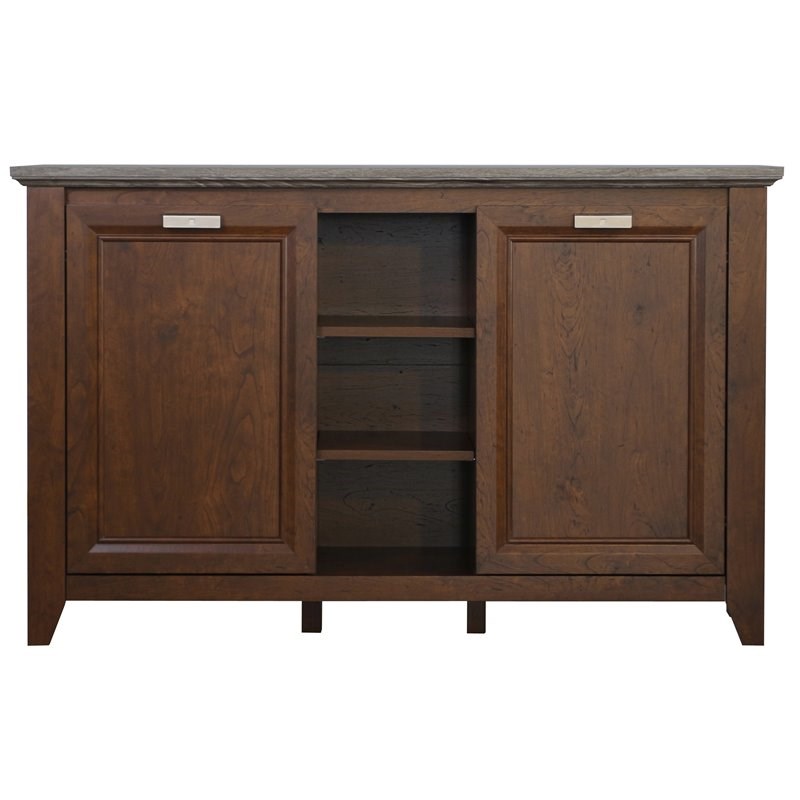 Saint Birch 3Door Modern Wood Credenza File in Cherry