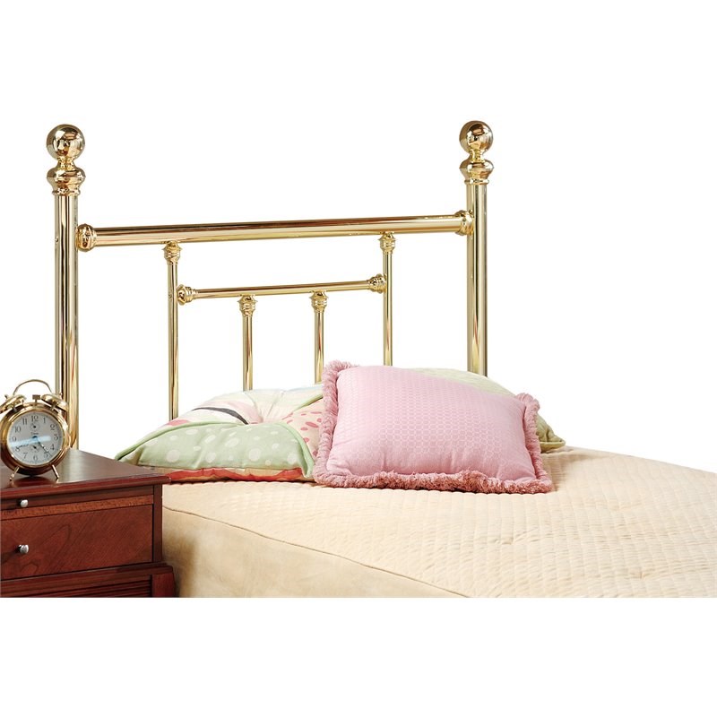Hillsdale Chelsea Classic Twin Metal Headboard in Brass Homesquare