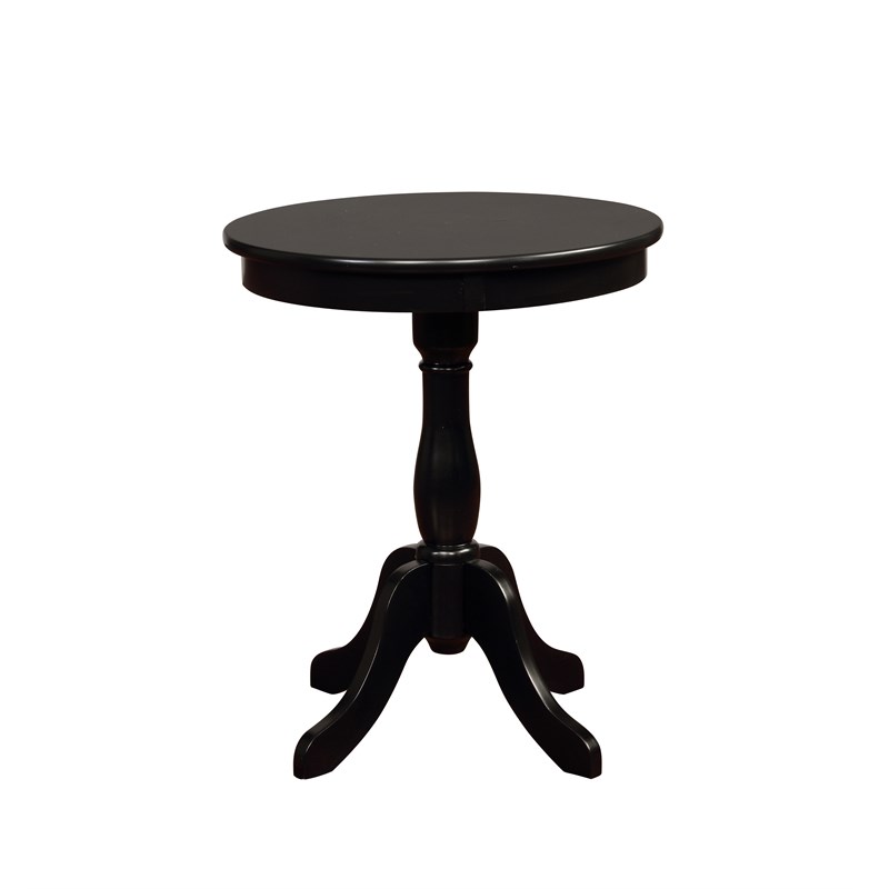 black round pedestal end table