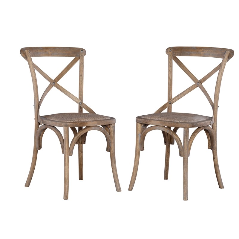 Linon Morgan Wood Bentwood Dining, Gray Wash Wood Dining Chairs