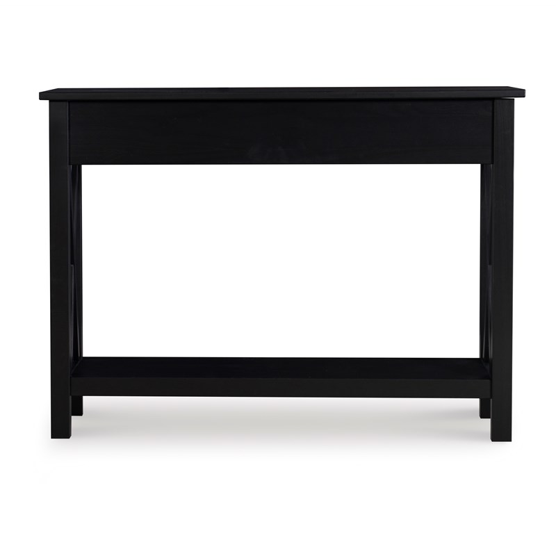 Linon Dalton Wood Console Table in Black