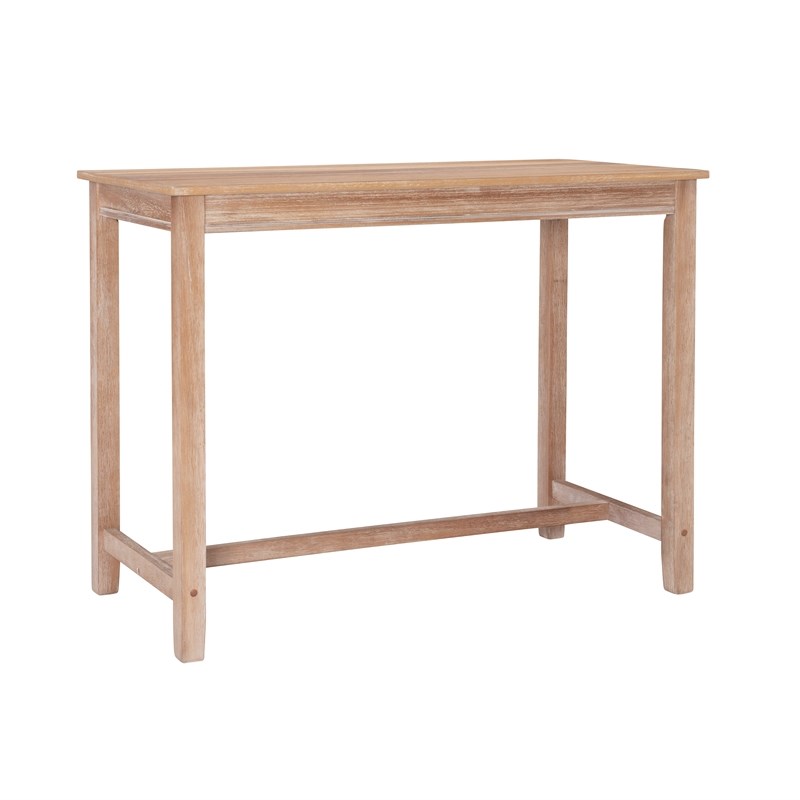 Linon Claridge Wood Counter Height Pub Table in Distressed Brown