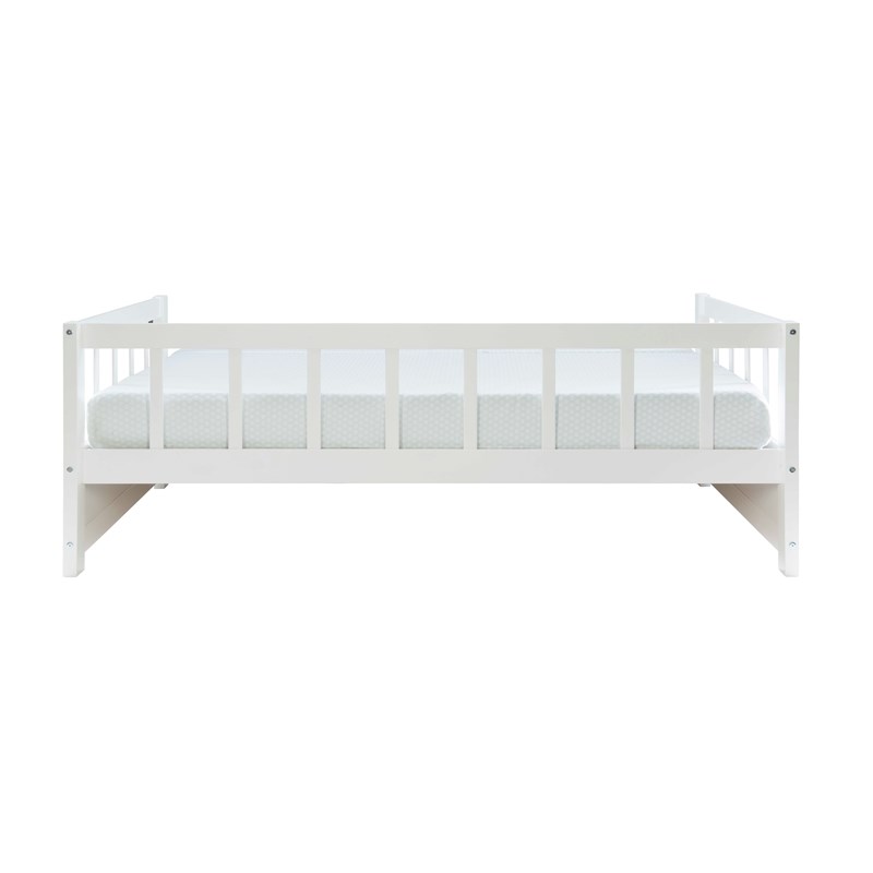 Linon Macey Wood Storage Trundle Daybed in White