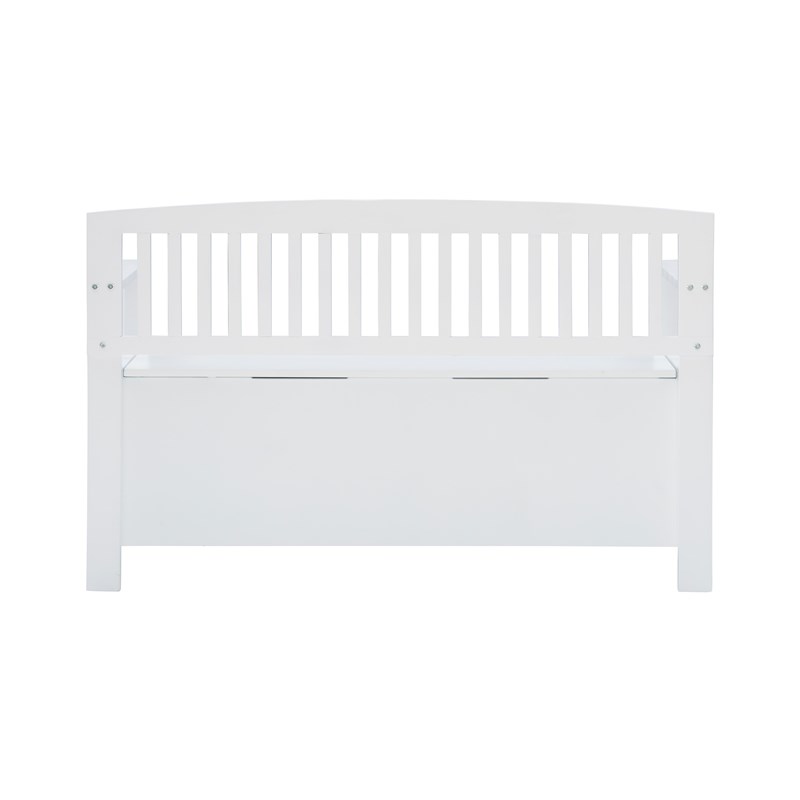Linon Cynthia Wood Storage Bench in White