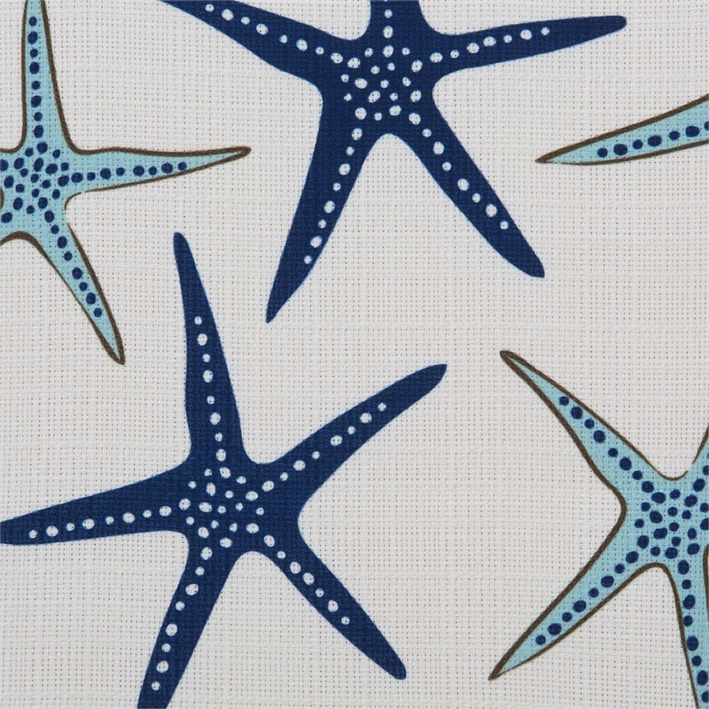 Linon Lane Two Pack Fabric Starfish Storage Bins in Blue