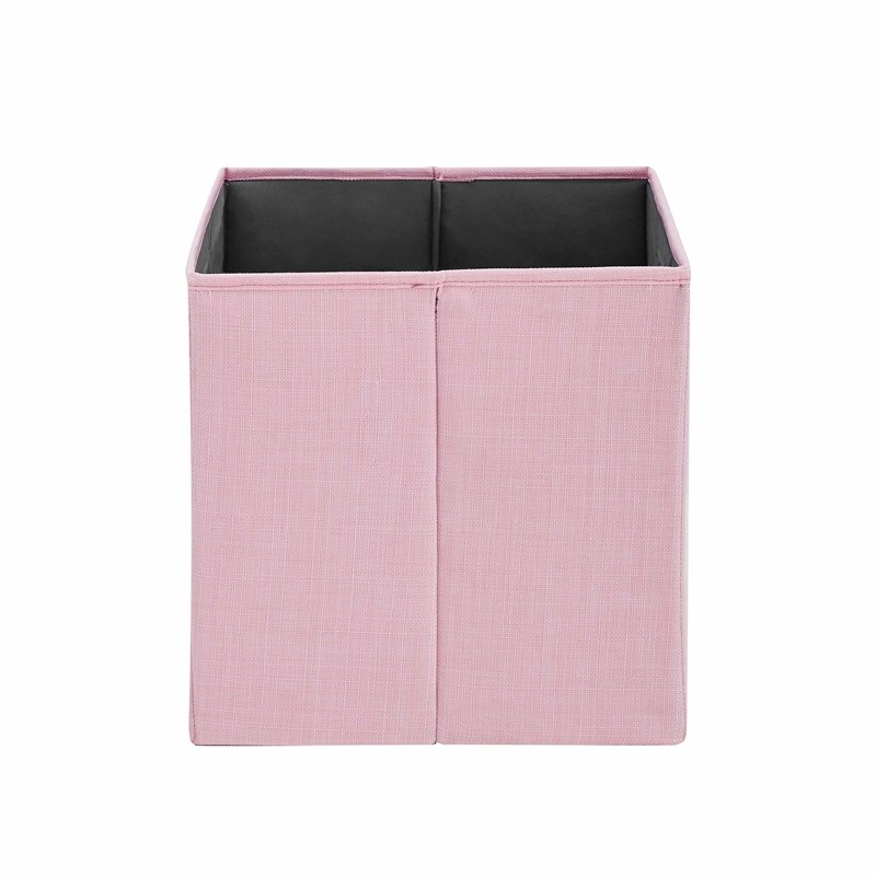 Linon Lane Two Pack Fabric Storage Bins in Pink