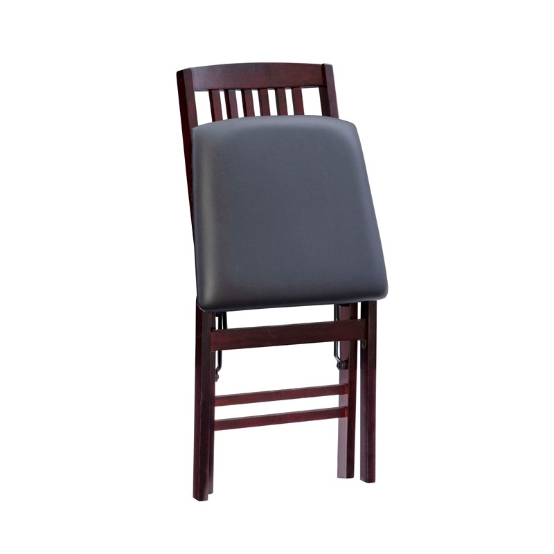 Linon Triena Set of Two Wood Mission Back Dining Chair in Espresso Brown