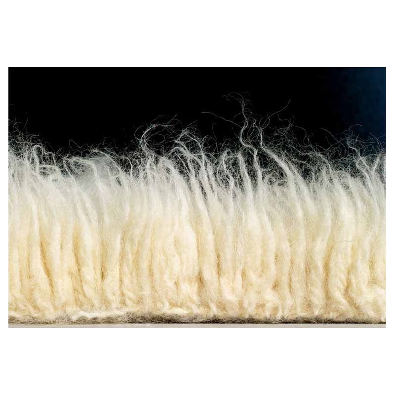 Linon New Flokati Hand Woven Wool 8'x10' Rug in Natural