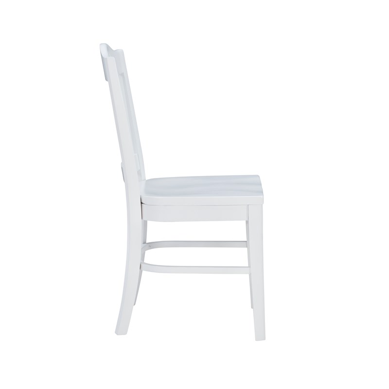 Linon Leckford Solid Wood Set of Two Chairs in White