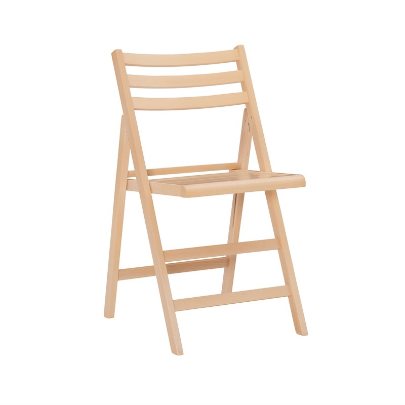 Linon Finola Wood Folding Chairs Set of Two in Natural