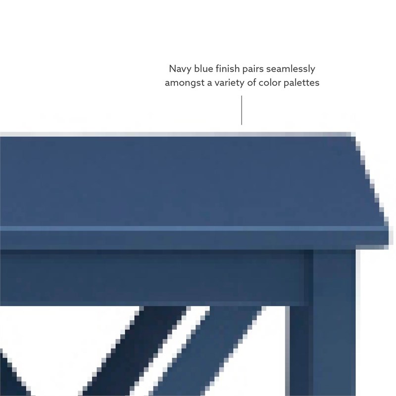 Linon Dalton Wood End Table in Navy Blue