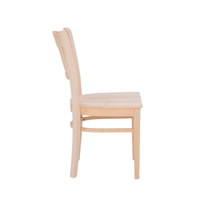 Linon Adella Wood Set of Two Chairs in Unfinished Natural