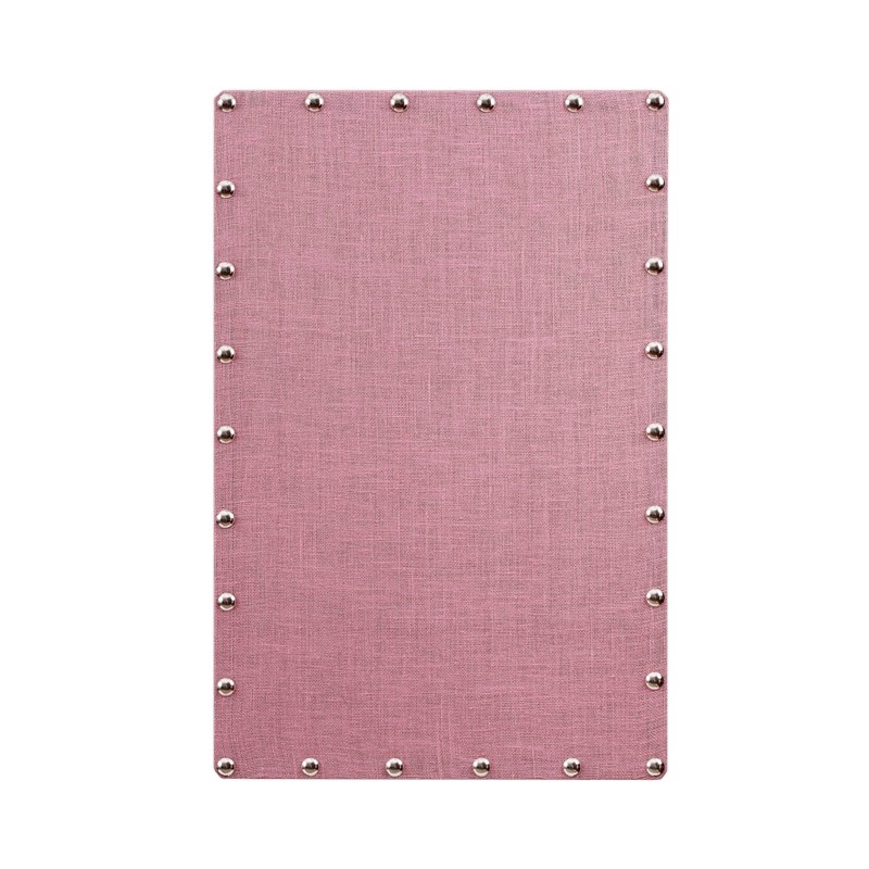 Linon Burlap Office Bulletin Board in Pink
