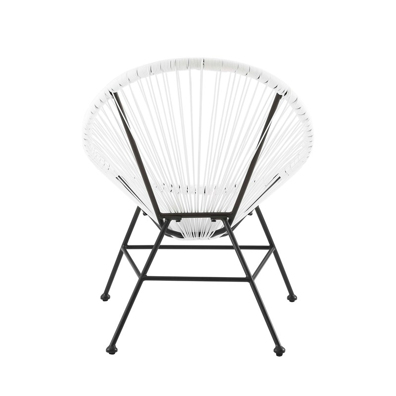 Linon Tallie Outdoor Metal Single Chair in White
