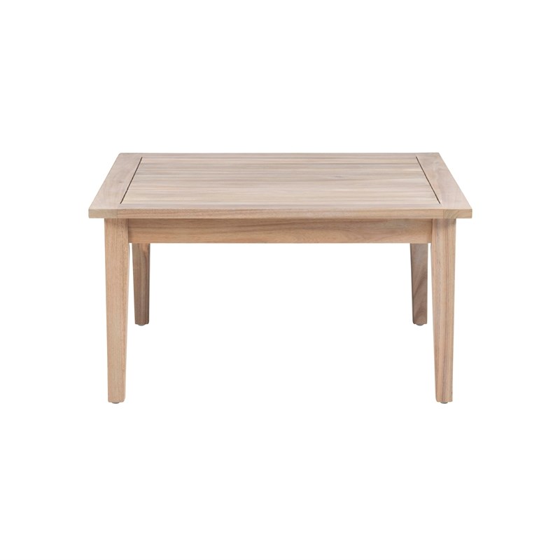 Linon Kori Outdoor Wood Square Coffee Table in Natural