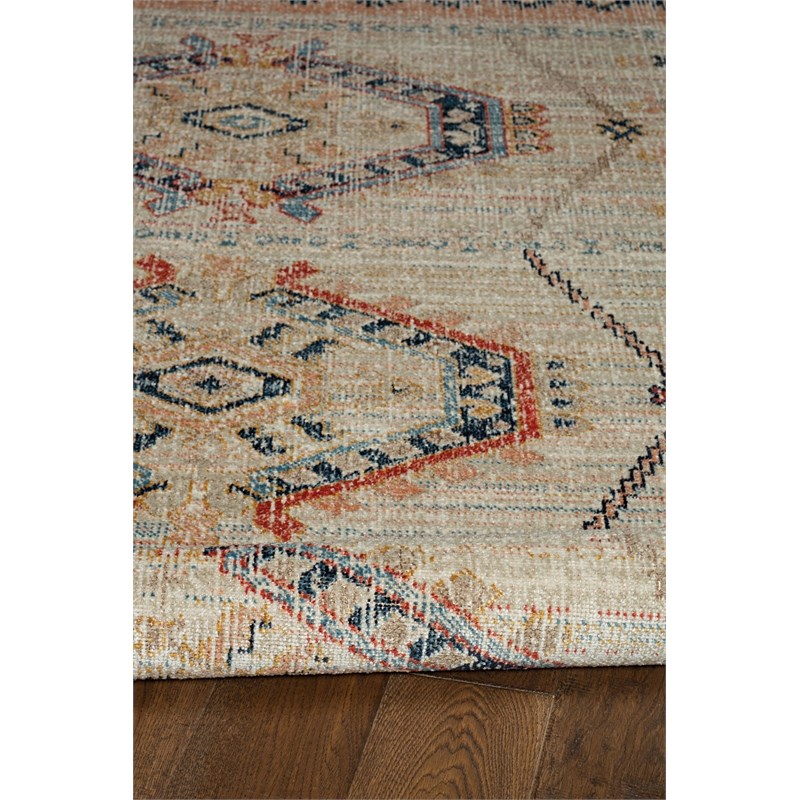 Linon Great Zero Lana Polyester 2'x3' Accent Rug in Ivory