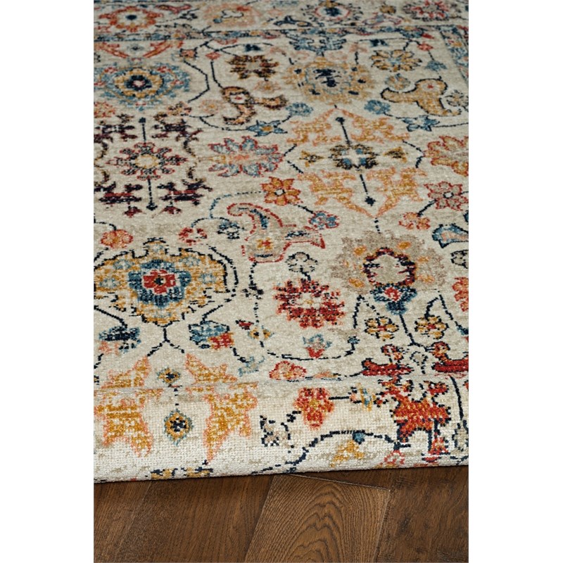 Linon Great Zero Laramie Polyester 2'x3' Accent Rug in Ivory