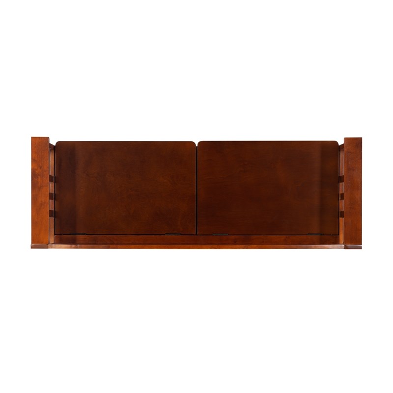 Linon Brandt Split Seat Wood Storage Bench in Brown