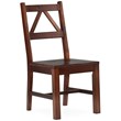 Linon Titian Solid Pine Wood Dining Chair in Tobacco Brown