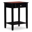 Linon Camden Wood Accent Side Table in Black