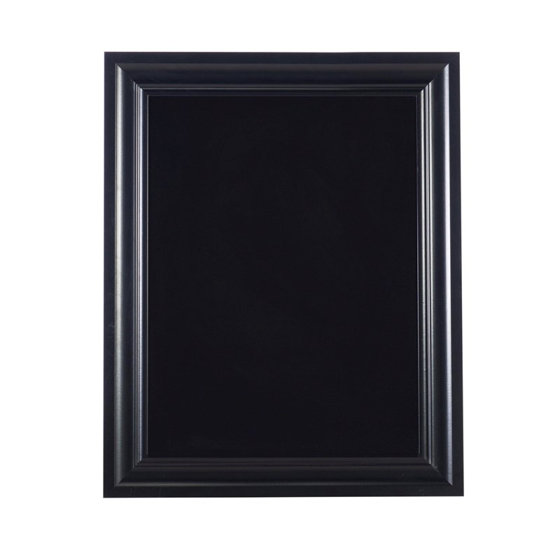 Linon 24x30 Wood Framed Chalkboard in Black