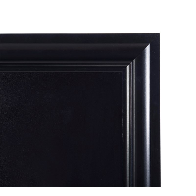 Linon 24x30 Wood Framed Chalkboard in Black