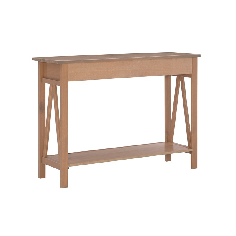 Linon Titian Wood Console Table in Driftwood