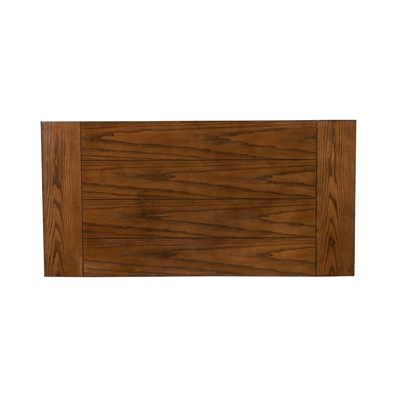 Linon Austin Wood and Metal Coffee Table in Brown