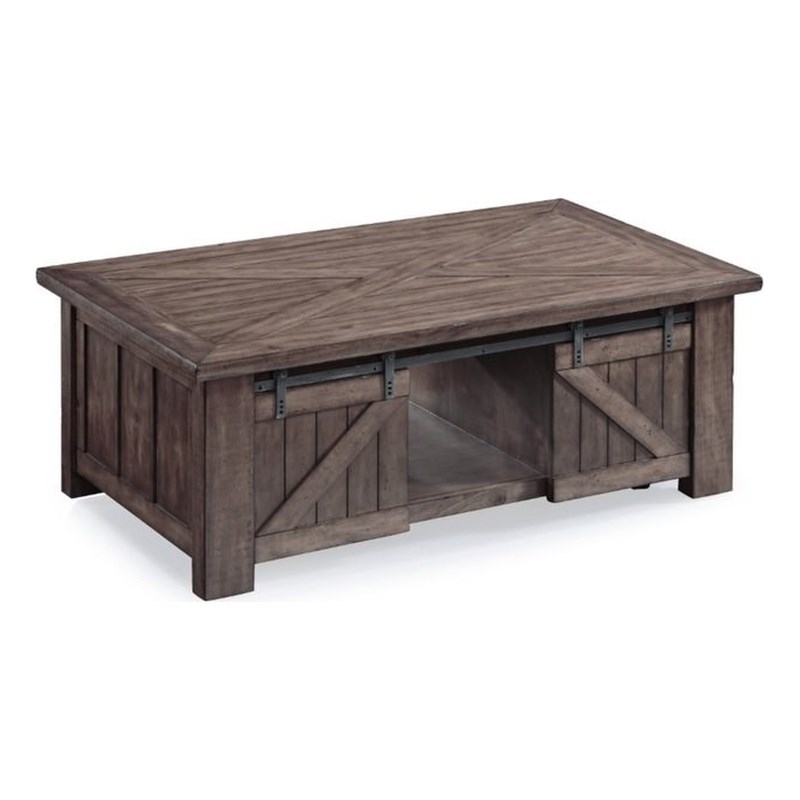 Magnussen Garrett Lift-Top Coffee Table in Weathered Charcoal