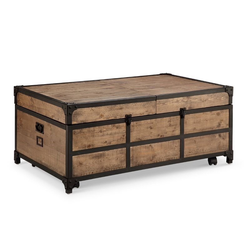 Magnussen Maguire Storage Trunk Coffee Table in Textured Natural