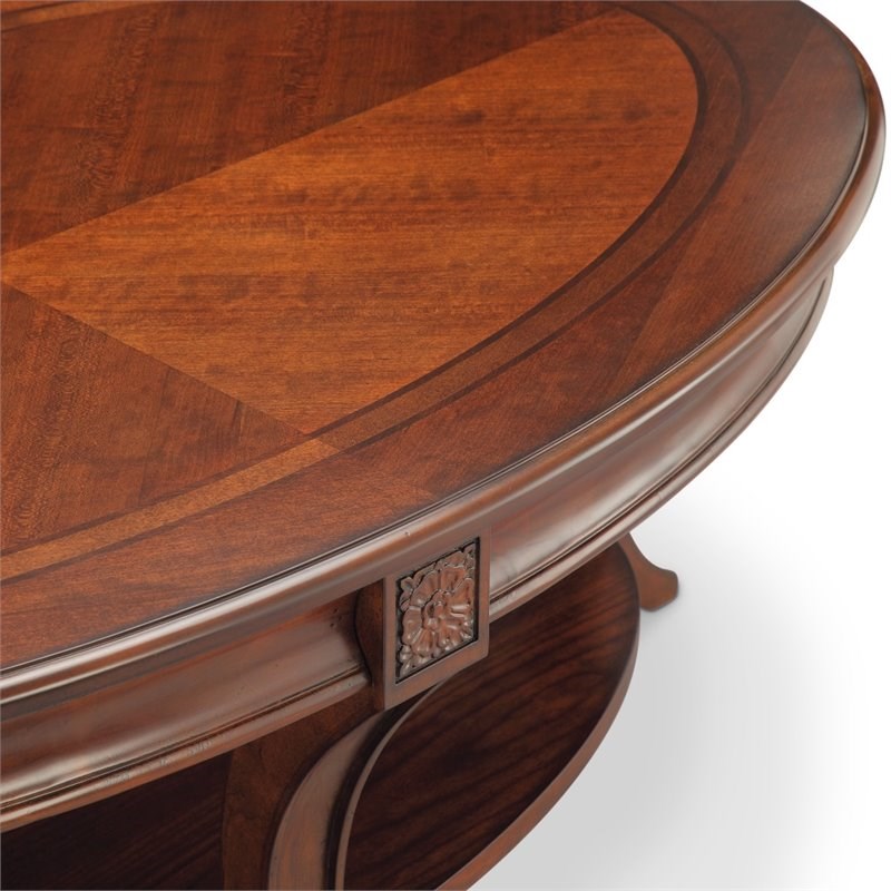 Magnussen Winslet Oval Coffee Table with Casters in Cherry Homesquare