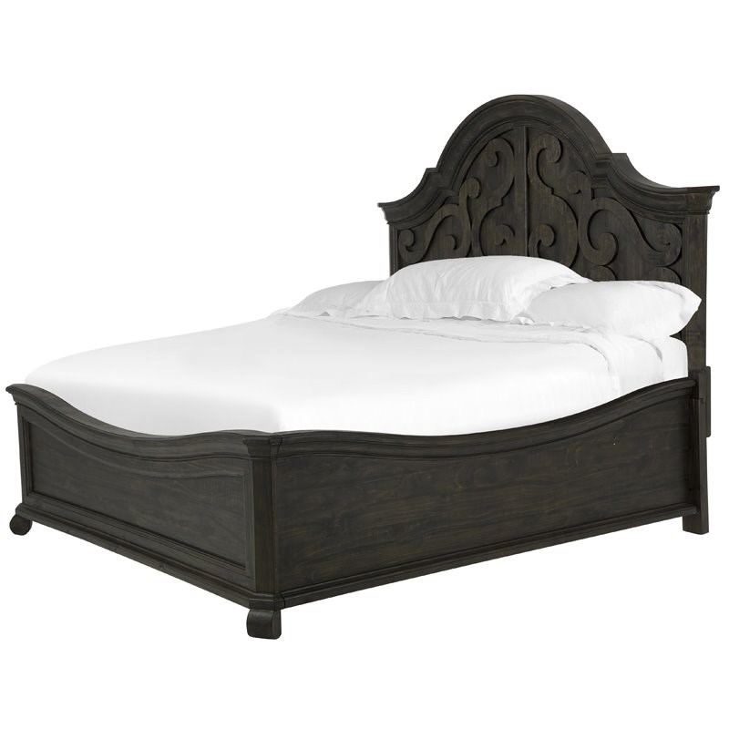 Magnussen Bellamy Traditional Peppercorn California King Shaped Panel Bed
