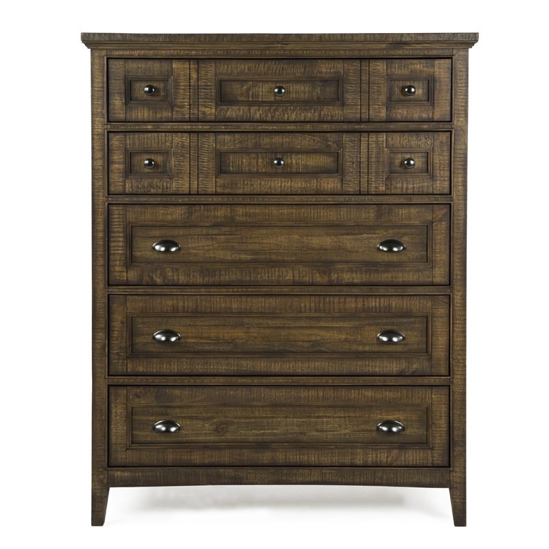 Magnussen Bay Creek Relaxed Traditional Toasted Nutmeg 5 Drawer Chest