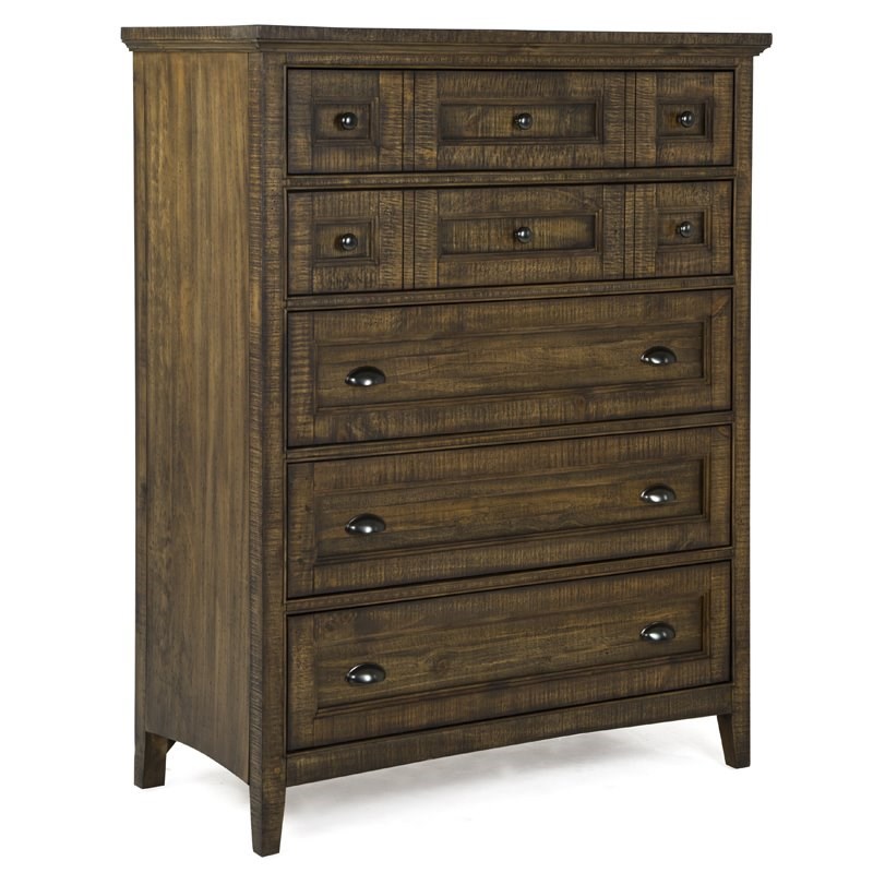 Magnussen Bay Creek Relaxed Traditional Toasted Nutmeg 5 Drawer Chest